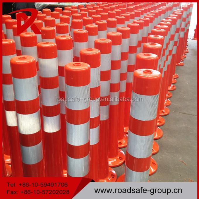 75 cm Buitenwegveiligheid Waarschuwing Duurzaam PU Plastic Verkeerswaarschuwingspost 15