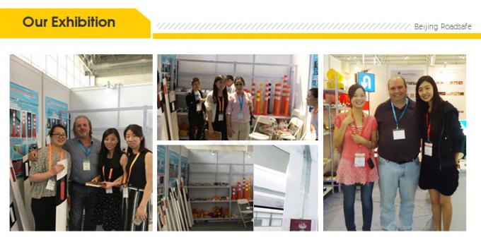 75 cm Buitenwegveiligheid Waarschuwing Duurzaam PU Plastic Verkeerswaarschuwingspost 25